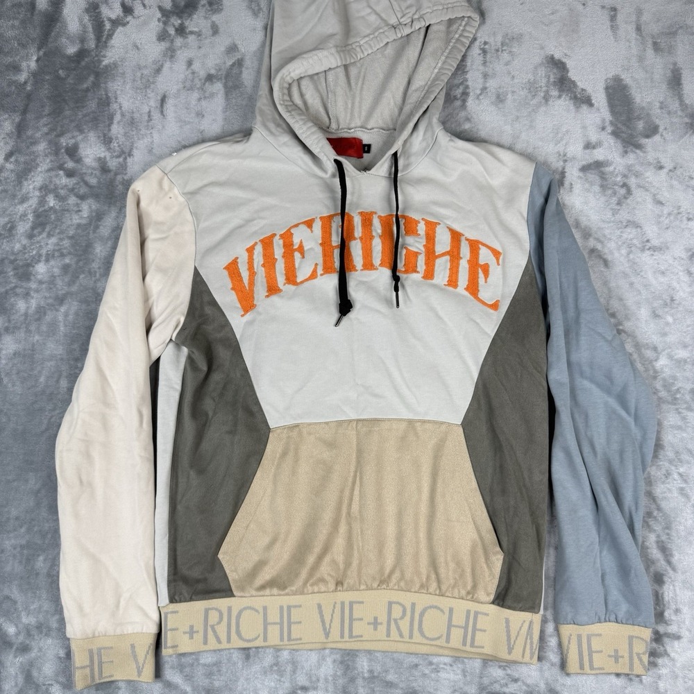 Vie+Riche Paris Multicolor Hoodie Men's Size S Pull Over Streetwear